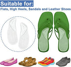Dr.Foot Arch Support Shoe Inserts for Plantar Fasciitis Relief, Self-Adhesive Arch Pads Heel Cushion for Flats, Heel Pain, Gel Arch Insoles for Men and Women 2 Pairs (Small, Transparent)