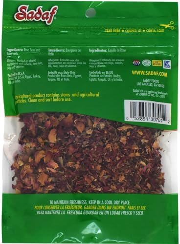 Sadaf Rose Buds - Gol Mohamadi - Dried Rose Buds for Tea and Food Enhacing - Natural Dried Petals - Kosher - 0.75 Oz Resealable Bag