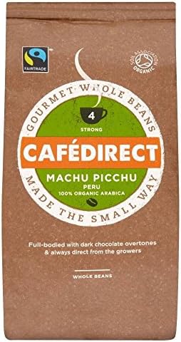 Cafédirect Fairtrade Machu Picchu Organic Coffee Beans (227g) - Pack of 6