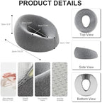 Face Down Pillow Massage Headrest for Bed Ergonomic Memory Foam Massage Pillow Face Down for Sleeping,Spa, Napping & Skincare, Eye Surgery Recovery,Relieves Neck Pain,etc