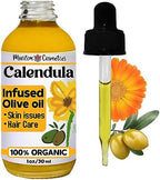 Organic Calendula oil | Infused in Olive oil | For Skin & Hair | Cold infused | 100% Organic || Made in Canada Calendula Olive (1oz (30ml))