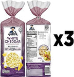 Quaker Large Rice Cakes, White Cheddar, 5.5 Oz, Pack of 3