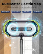Blonex Cordless Electric Mop, Electric Spin Floor Mop with LED Headlights & Water Sprayer, Long-Lasting Battery, Large 290ml Tank, Self-Propelled Floor Cleaner with Adjustable Tube for All Floors