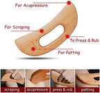 FKYzixeh Lymphatic Drainage Massager, Wooden Gua Sha Tool for Body, Manual Massage Scraper for Anti Cellulite and Relieve Muscle Fatigue, Body Gua Sha Paddle (Style A)