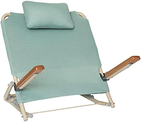 Adjustable Bed Backrest Support Wedge - Portable Bed Chair with Wooden Armrest, Lifting Back Rest for Elderly, Foldable Reading Floor Chair 5 Degree Sitting-up Bed Wedge Disability, Load Bearing 150KG