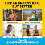Quantum Energy Square: Energy Bar with Caffeine & 10g Protein. Delicious Healthy Snack On The Go. (Vegan, Gluten-free, Soy-free, Dairy-free) (Variety 8-Pack)