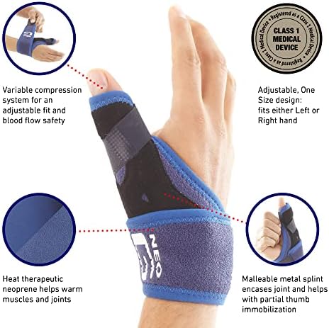Neo-G Easy-Fit Thumb Brace – Thumb Splint for Trigger Thumb, Carpal Tunnel Syndrome, Thumb Injuries – Thumb Spica Splint for Sporting Injuries - Right or Left - Class 1 Medical Grade