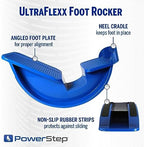 PowerStep UltraFlexx Foot Rocker, Foot and Calf Stretching, Pain Relief for Plantar Fasciitis, Achilles Tendonitis, Shin Splints, Increased Flexibility & Strength