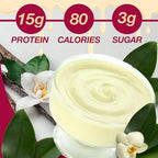 ProtiDIET Vanilla Instant Pudding Mix - Gluten free, Low Fat, High Protein Snacks with Nutritious Minerals, Perfect Low Sugar Dessert for Active Adults - 7 Pudding Mix Pouches Per Box