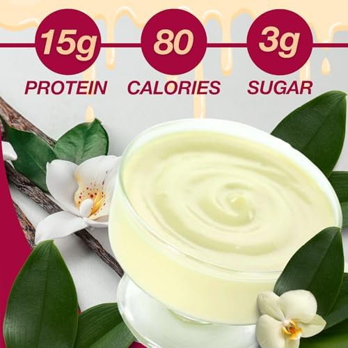ProtiDIET Vanilla Instant Pudding Mix - Gluten free, Low Fat, High Protein Snacks with Nutritious Minerals, Perfect Low Sugar Dessert for Active Adults - 7 Pudding Mix Pouches Per Box