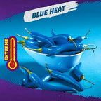 Takis Blue Heat 6 pc / 3.25 oz Snack Size Case, Hot Chili Pepper Flavored Extreme Spicy Rolled Tortilla Chips