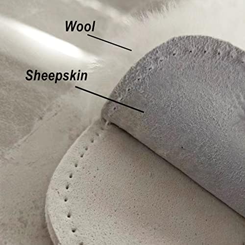 MaxW Winter Merino Wool Insoles for Women Soft Warm Shoe Inserts Fleece Shoe Pads Replacement for Slippers Boots F9