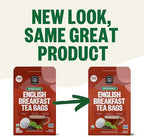 FGO Organic English Breakfast Black Tea, 100 Count, Eco-Conscious Tea Bags, Resealable Bag, Packaging May Vary (Pack of 1)