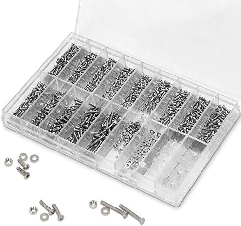 Eyeglasses Repair Kit, HKIDEE Sunglasses Repair Kit with 1000PCS Eyeglass Screws and 6 Pcs Screwdrivers Tweezer for Glasses, Sunglass, Watch Clock Spectacle Repair
