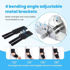 Cubital Tunnel Syndrome Elbow Brace, Ulnar Nerve Entrapment Splint, Elbow Immobilizer for Night Sleeping and Day Working, 4 Angles Adjustable, Fit Women & Men, Right & Left Arm - M