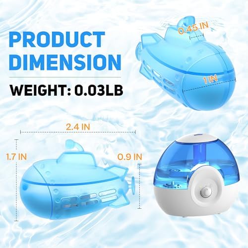 TOMOON Universal Humidifier Cleaner Fish with Silver Ions, Eco-Friendly Material,Fit Vic.ks lev.oit Warm & Cool Mist Humidifiers, Minimize White Precipitate & Odor|20-Pack Blue