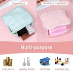 TIESOME 3Pcs Sanitary Napkin Storage Pouch, Cotton Menstrual Cup Holder, Portable Period Kit Bag for Women & Teen Girls