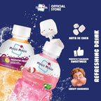 Mogu Mogu Lychee & Passion Fruit Juice with Nata de Coco – Refreshing Tropical Drinks with Chewy Coconut Jelly, 10.8oz Bottles (Pack of 12, 6 Each) – Sweet, Tangy, and Fun Variety Pack