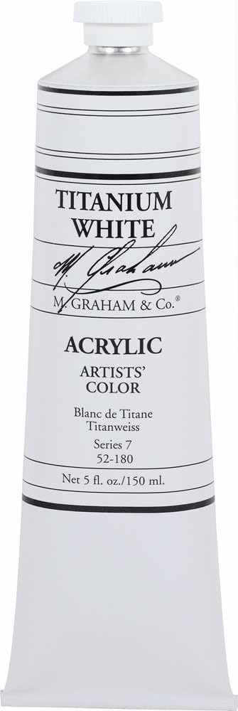 M. Graham 5-Ounce Tube Acrylic Paint, Titanium White