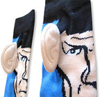 Star Trek Spock with Ears Crew Socks, Blue, Sock Size 10-13, Shoe Size 6-12