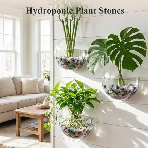 JOHOUSE Quartz Crystals, Crushed Chips Tumbled Polished Stones, Assorted Irregular Shaped Decorative Rocks, Succulent Pebbles for Indoor Plants, Aquarium Betta Fish Tank Gravel, Vase Filler 0.2"-0.5"