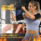 Wonderience Arm Trimmers for Women Pair Sauna Sweat Arm Shaper Bands Adjustable Arm Trainer Toner Sleeves for Sports Workout