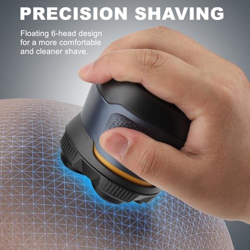 Magnetic 6 Blades Head Shaver Replacement Heads for Many 6D Magnetic Electric Razor,Newly Designed Magnetic 6D Blade Head Compatible with Head Shavers for Bald Men,2 Pack Travel Size for Ufree Shaver.