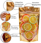 100 Pack Mylar Bags for Food Storage Resealable Aluminum Foil Stand Up Pouch with Window & Hang Hole 3.94×7.08 Inch Reusable Zipper Lock Food Packaging Heat Seal Bags for Small Business & Home - Gold