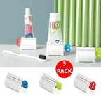 Toothpaste Squeezer - Pack of 6 Toothpaste Squeezers, Rolling Toothpaste Squeezer, Paint Tube, Lotion & Hair Color Tube Squeezer, Sturdy Toothpaste Tube Roller Squeezer & Holder (3)