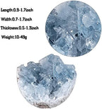 mookaitedecor Natural Celestite Crystal Geode Cluster Irregular Mineral Specimen Stone for Crystals Healing Reiki Home Decoration(10-49g)