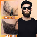 Beard Pencil Filler for Men,Beard Pen Filler Long Lasting Coverage Waterproof & Natural Finish Beard Filling Pen with Brush,Barber Styling Pencil - Fill, Shape & Define Perfect Beard(Black)
