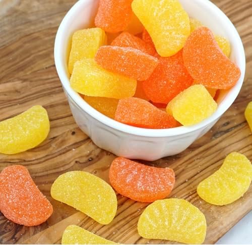 Orange & Lemon Citrus Slices – 1 lb Bulk Jelly Fruit Slices – Classic Orange Slice & Lemon Slice Treat – Sweet Sugar-Coated Citrus Snack for Candy Bowls, Parties & Gifts by Swirlee
