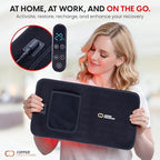 CopperRed™ by Copper Compression Infrared Flex Wrap Red Light Therapy Device. 660nm Red Light & 850nm Near Infrared NIR. 120 LED Emitters, 360 Light Chips, Adjustable Strap, Timer, 8 Intensity Levels for Muscle & Joint Comfort