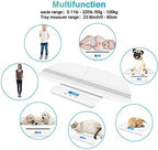Digital Pet Scale, Baby Scale, with 3 Weighing Modes(kg/oz/lb), Max 220 lbs, Capacity with Precision up to 0.02lbs, White, Suitable for Infant, Puppies, Mom