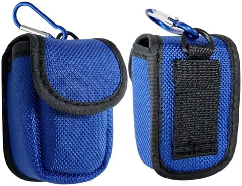 Fingertip Pulse Oximeter Case with Carabiner, Nylon Carrying Pouch, Suitable for Travel or Home，Blue(only case)