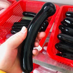 Natural Obsidian Quartz Stone Curved Black Crystal Yoni Wand 170mm-180mm for Women Healthy Healing Natural Stones 1pc