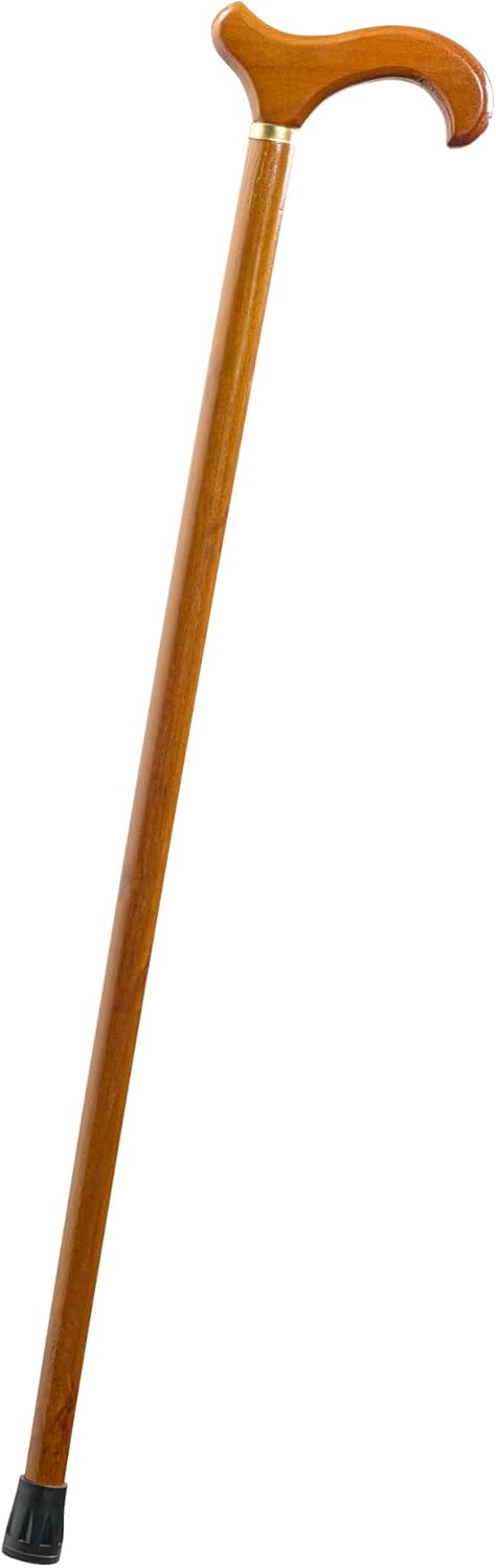 Dress Up America Classic Derby Handle Costume Cane Prop – Lightweight Wooden Walking Stick Accessory – Adult 35.5” & Kid 32” – Vintage Gentleman, Victorian, Magician, Halloween & Cosplay