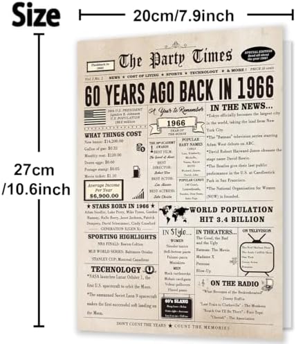 Huameigf Giant 60th Birthday Card Gift for Women Men, Hilarious 60 Years Old Birthday Gift for Husband Wife, Large 60 Bday Party Decorations for Friends Family, Big 60 Birthday Card for Mom Dad