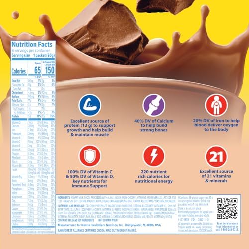 Carnation Breakfast Essentials Light Start Nutritional Powder Drink Mix Rich Milk Chocolate, 8 Count Box of 0.705 oz Packets (Pack of 8 Boxes)