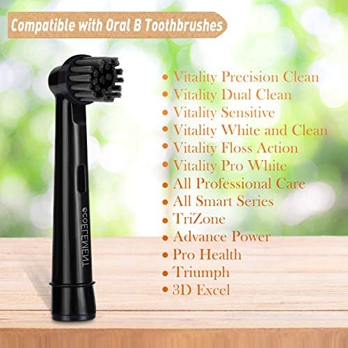 Replacement Toothbrush Heads Compatible with Oral B - ecoELEMENT 4 Pcs Electric Toothbrush Brush Heads Compatible with Oral B Replacement Heads Refill 7000/Pro 1000/9600/ 5000/3000/8000