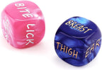 Romantic Naughty Dice Set for Adults Couple Funny Dice Couples Game for Anniversary Valentines Wedding Gift, Sex Games for Couples Positions Fun Kinky Sets, Couple Game Choices, 36 Ways to Play