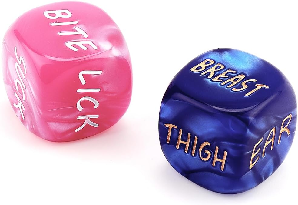 Romantic Naughty Dice Set for Adults Couple Funny Dice Couples Game for Anniversary Valentines Wedding Gift, Sex Games for Couples Positions Fun Kinky Sets, Couple Game Choices, 36 Ways to Play