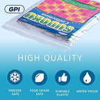 GPI PACK Of 100 , 10"x12" 1 GALLON, CLEAR PLASTIC RECLOSABLE ZIP BAGS,2 mil Thick Poly Baggies With Resealable Zip Top Lock For food, jewelry, medical, and household & office supplies.