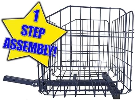 Foldable Folding Scooter Rear Basket for Golden & Pride Mobility Scooters & Powerchairs - Color: Blue (Only Works with Scooters & Power Chairs Equipped with 1" x 1" Hitch Receiver)