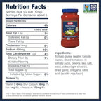 BARILLA Premium Pasta Sauce Traditional, 24 Ounce Jar - NO ADDED SUGAR - Made with 100% Extra Virgin Olive Oil - No Artificial Colors, Flavors or Preservatives - Non-GMO, Gluten Free, Kosher