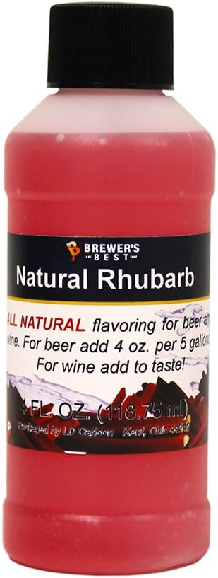 Brewer’s Best 3786 Natural Rhubarb 4 oz Brewing Flavoring, Various