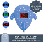 Dreambaby Whale Shark USB Rechargeable Baby Bath Thermometer - Instant Read, Digital Room and Baby Bathtub Water Fun Floating Toy - Newborn Must-Have