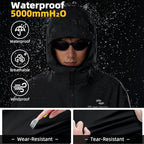 Stylish Rain Jacket Men Women's Lightweight Waterproof Packable Rain Shell Jacket Raincoat with Hood for All-Sport