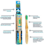 Bamboo Toothbrush + Zero Waste Packaging - Eco-Friendly, BPA Free Dental Grade Nylon Bristles, Biodegradable, Compostable, Vegan by WooBamboo! - Kids Super Soft Bristles