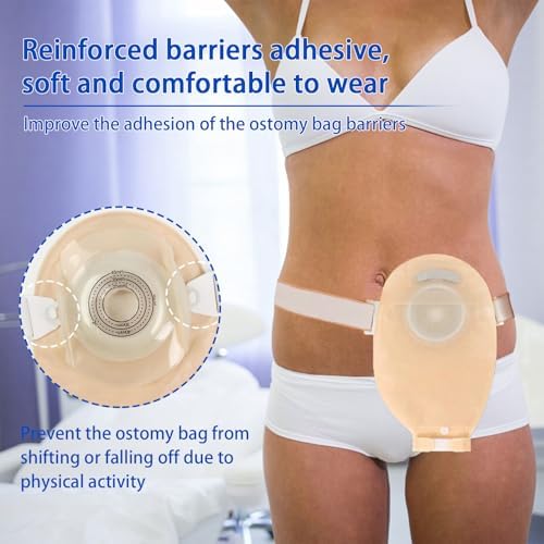 1Pcs Ostomy Belts for Women Men Adjustable Ostomy Belt Attaches Securely to Ostomy Pouch 1.18x42 Inches Preventing Bag Chassis Warping Colostomy Belt for Post Operative Care After Ileostomy Surgery